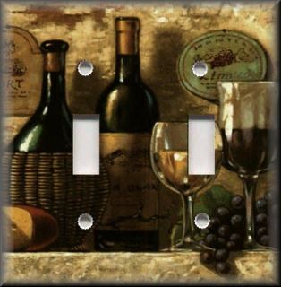 Light Switch Plate Cover   Tuscan Wine Tasting   Old World Decor