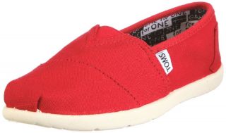 NEW YOUTH GIRLS BOYS TOMS CLASSICS RED CANVAS ORIGINAL SO AWESOME