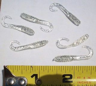   SILVER FL 1 GRUBS,Crappie,Trout,Bream,Shad,Perch,Panfish Lures/Baits