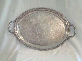ANTIQUE VINTAGE SILVERPLATE SERVING TRAY INTERNATIONAL SILVER CO 