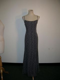 SOPHIE SITBON Gray/Black SIlk Dress 36 GORGEOUS!!