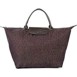 NWT Longchamp Le Pliage Croco Printed Tote Bag, Made in France