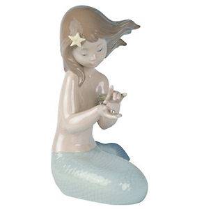 Lladro Nao Figurine 2001368 Jewel of the Sea, Little Mermaid w/Box