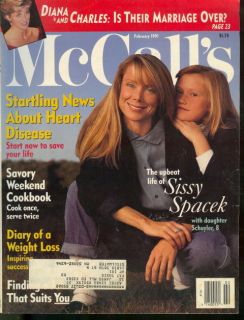 1991 McCalls Magazine Sissy Spacek/Princess Diana