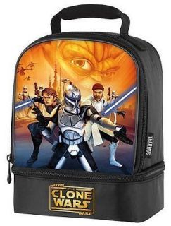   Star Wars The Clone Wars Insulated Soft Dual Lunch Box **NEW