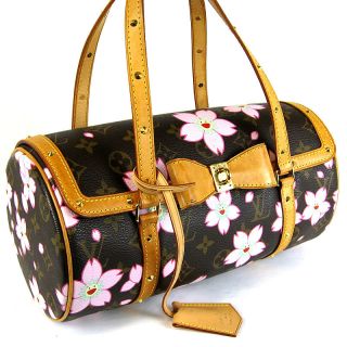 Louis Vuitton Monogram Cherry Blossom Papillon MURAKAMI Hand Bag #8100