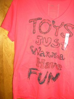 XL Red Toy Story Toys Just Wanna Have Fun Tee Disney