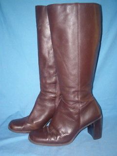   _PARADE LEATHER KNEE HIGH BOOTS BROWN MADE IN BRAZIL VINTAGE SIZE 10M