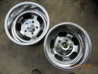 JUST POLISHED 15x10 SLOT MAG WHEELS FORD TRUCK JEEP MAGS GASSER BRONCO 