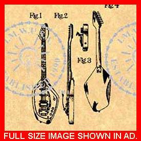 VOX PHANTOM VI Guitar Patent Jenning​s 1967 1 of 2 #738