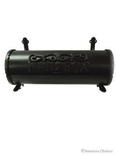 Large Solid Black Cast Iron Mailbox Mail Letter Box