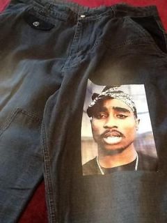 Tupac Shakur MAKAVELI Brand Mens Jeans SIZE 40 x 34 black denium EUC