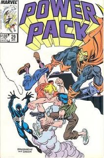 Marvel Comics Power Pack #29 (Apr 1987, NM) w/ Spider man in Black 