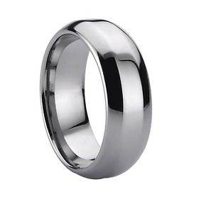   Carbide Ring Elegant 8MM Men Polished Domed Ends Ring Band   TG025