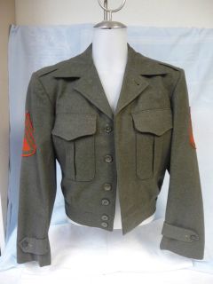 MENS WWII US MARINE CORPS VANDERGRIFT MILITARY JACKET w/HAT (SMALL 