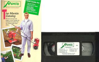 Mantis Tiller/Cultivator Operations VHS Tape & Mantis 1998 Catalog