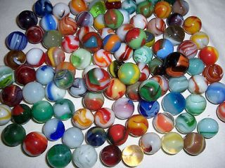 100+ MARBLES ALL VINTAGE HAND & MACHINE MADE MARBLES GERMAN 