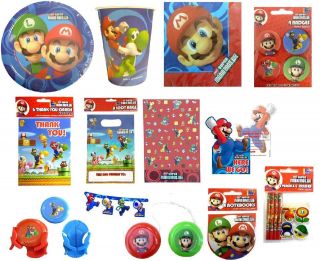 OFFICIAL   SUPER MARIO BROS KIDS PARTY RANGE ITEMS FILLERS   ALL IN 1 