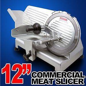   12 Commercial Restaurant 420W Electric Frozen Meat Deli Food Slicer
