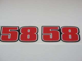   58 ciao marco bike sticker decals X 2 stickers 58 mm x25 mm