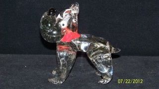 Bulldog Antique Dog Statue  Glass