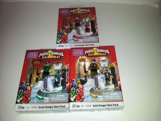 Mega Bloks Power Rangers Hero Pack Sets of 3 (5741+5742+574​3) with 