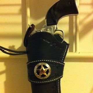Western Leather Gun Holster Single Actuon Cowboy Action LEFT HANDED