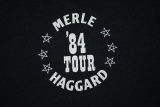 VTG MERLE HAGGARD 84 TOUR AMERICAS MUSIC SHIRT 1984 M