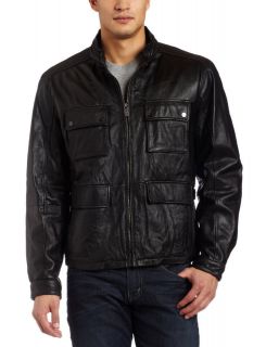 michael kors leather jacket in Mens Clothing