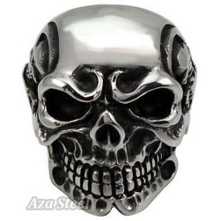 stainless steel skull ring in Mens Jewelry