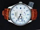 Parnis 43mm Luxury Power Reserve Blue Number Men Automatic 