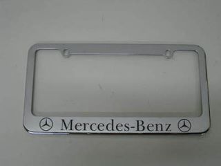 MERCEDES BENZ   chrome metal license plate frame S/SL/CL/CLS + FREE 