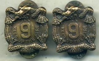 US Army 9th Infantry DI Unit Crest Pair