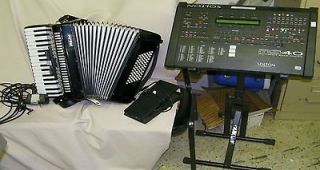 72 Bass MIDI ACCORDION with SOLTON MS40, Stand, Pedal   ESTATE SALE