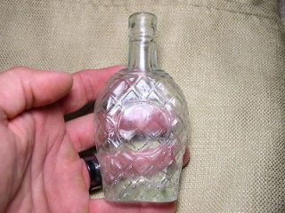   Antique Mini Diamond Design Basket Weave 1/4 or 1/8 Pint Liquor Flask