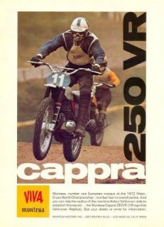 1972 Montesa Cappra 250 VR Motorcycle Original Ad