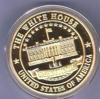 WHITE HOUSE WASHINGTON D.C. 24KT GOLD COIN PROOF HTF