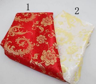  Material Wholesale Fabrics brocade Satin Flowers Pattern Fabric A+