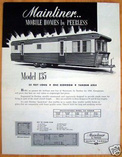 1956 Mainliner by Peerless Mobile Home Flyer