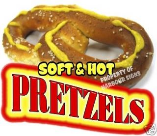  Hot Pretzels Decal 14 Food Truck Concession Stand Restaurant Vinyl