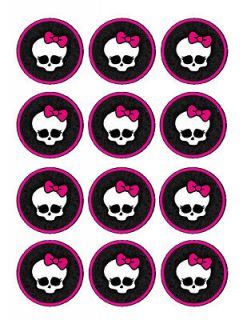 Monster High edible party cupcake toppers cupcake image sheet