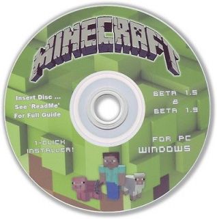 MINECRAFT GAME CD + EASY ONE CLICK INSTALLER (PC WINDOWS)   IDEAL 