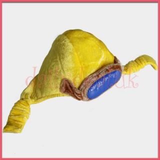Cute Pet Dog Motorbike Bicycle Cloth Polyester Helmet Hat S M L Yellow