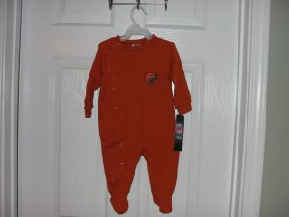 Cleveland Browns Footed Pajamas 3/6 Months NFL Licensed