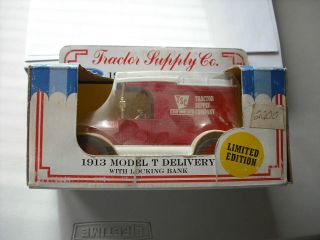 1913 FORD MODEL T DELIVERY DIE CAST BANK TRACTOR SUPPLY COMPANY