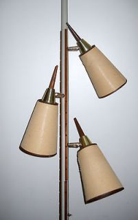 Vintage Mid Century Tension Pole Floor Lamp Danish Modern Retro Atomic
