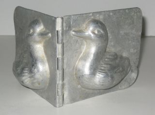 Antique Duck Chocolate or Pate Tin Mold Duck Free Ship