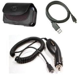 Car Charger+Case Cover+USB Data Cable for Net10 Motorola EX124G
