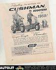 1959 Cushman Super Eagle & Pacemaker Motorcycle Motor Scooter Ad