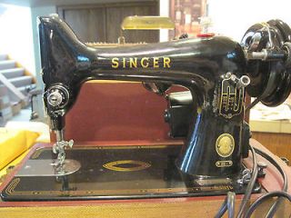 1956 SINGER PORTABLE TABLETOP ELECTRIC SEWING MACHINE MODEL 99